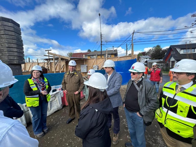 Con trabajos de obra gruesa avanza construcción de nuevo Retén de Carabineros en barrio Las Ánimas de Valdivia