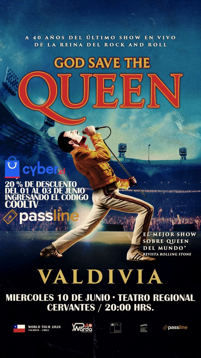 El tributo a Queen más aclamado del mundo recorrerá Osorno, Valdivia, Temuco y La Serena